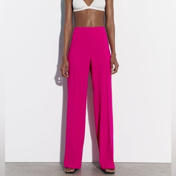 Zara Pants - Zara Flowy Pants in Neon Fuchsia